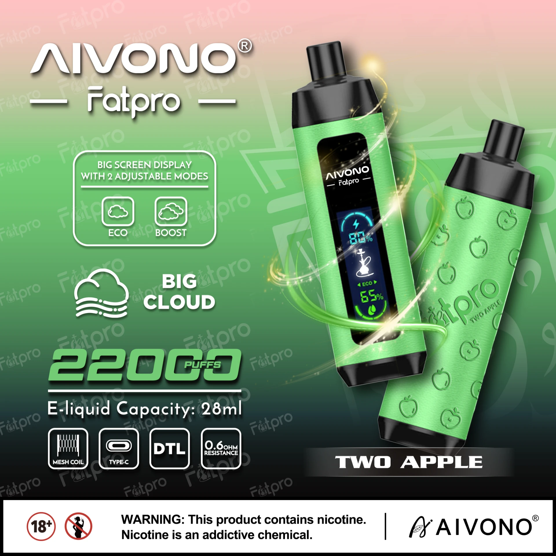 Fatpro 22000 Disposable Lung vape