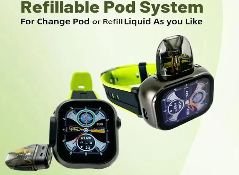S10 Refillable Pod System Smart Watch Vape with touch screen