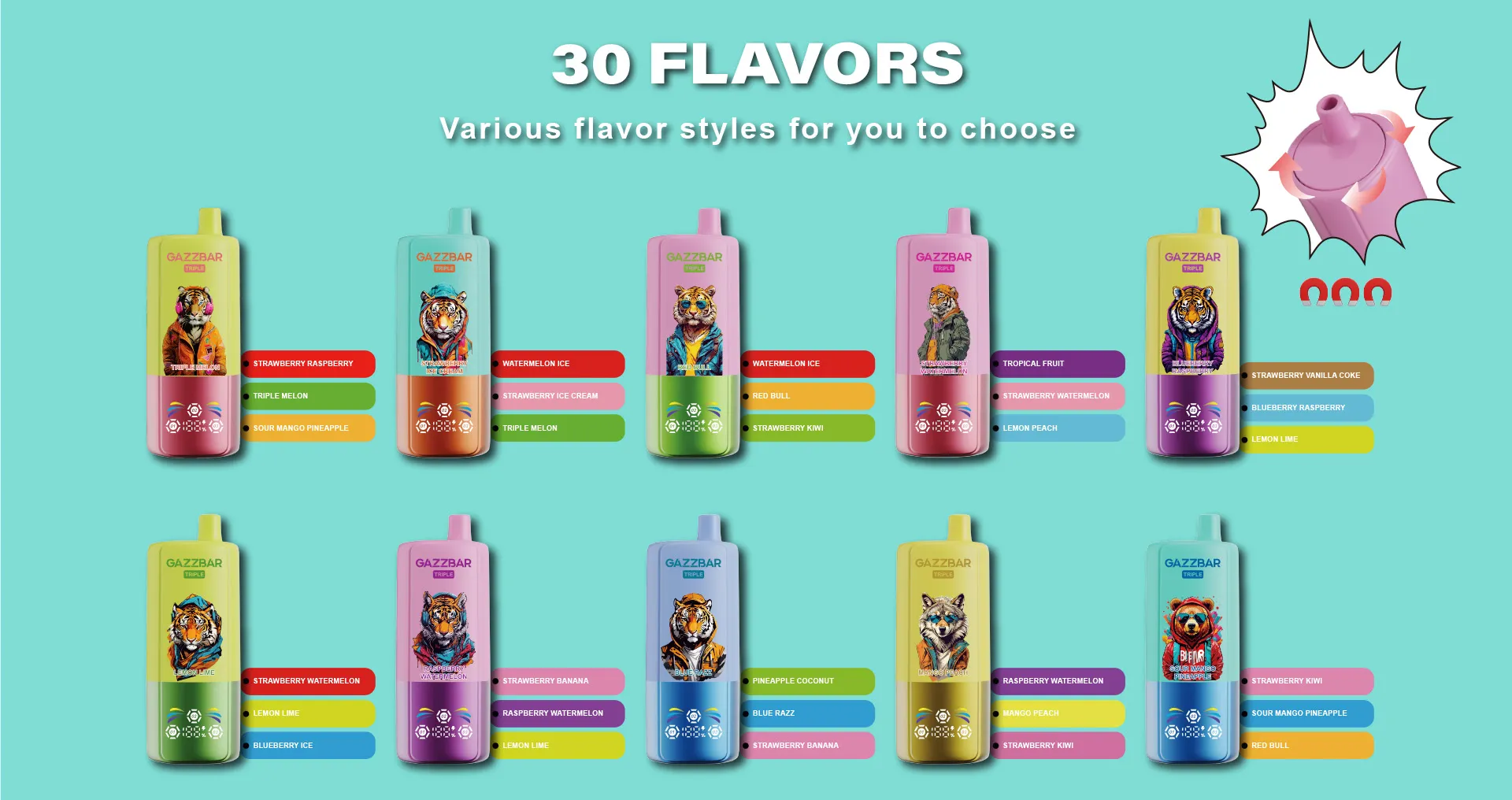 gazzbar 60k flavors